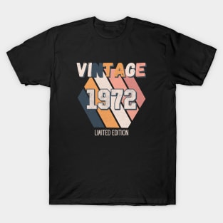 Vintage Since 1972 Birthday Bday T-Shirt